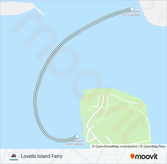 LOVELLS ISLAND FERRY Ferry Line Map