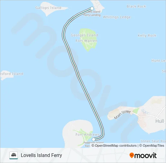 LOVELLS ISLAND FERRY Ferry Line Map