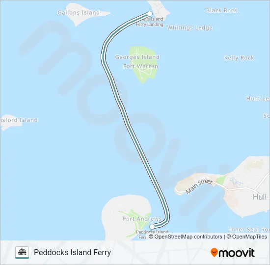 PEDDOCKS ISLAND FERRY Ferry Line Map