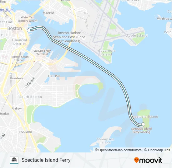 SPECTACLE ISLAND FERRY Ferry Line Map