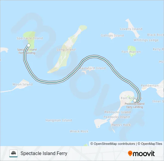 SPECTACLE ISLAND FERRY Ferry Line Map