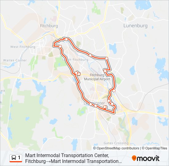 1 bus Line Map