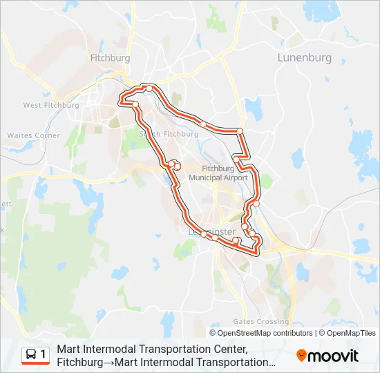 1 Bus Line Map
