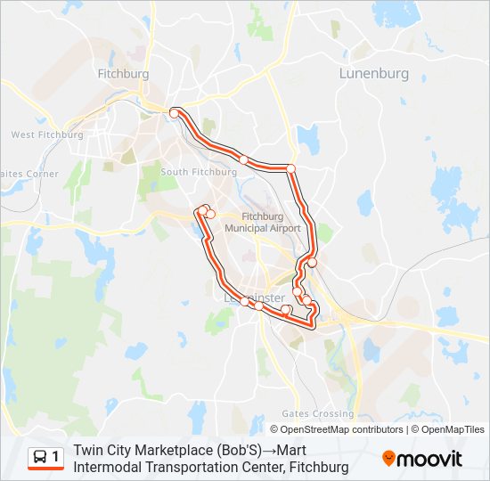 1 Bus Line Map