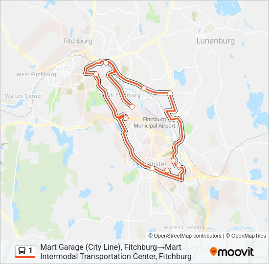 1 Bus Line Map