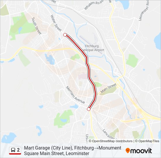 2 bus Line Map