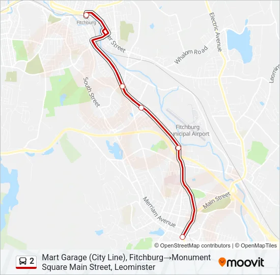 2 Bus Line Map