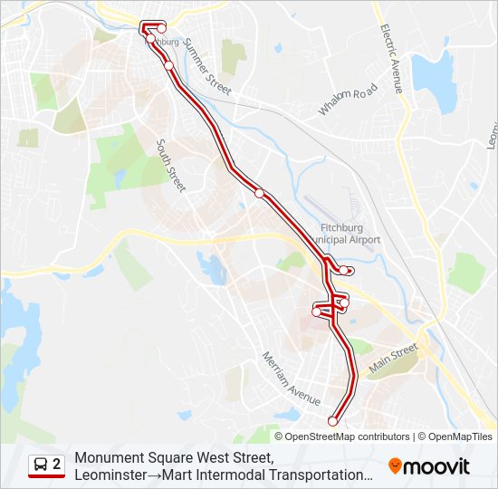 2 Bus Line Map