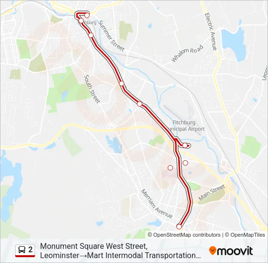 2 Bus Line Map