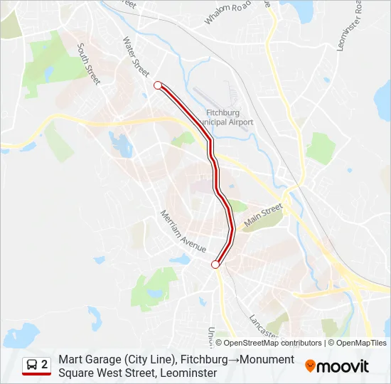 2 Bus Line Map