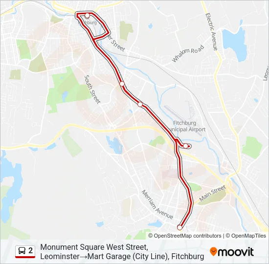2 Bus Line Map
