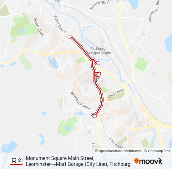 2 Bus Line Map