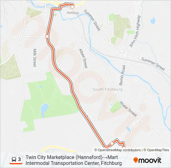 3 Bus Line Map