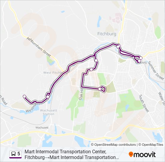 5 Bus Line Map