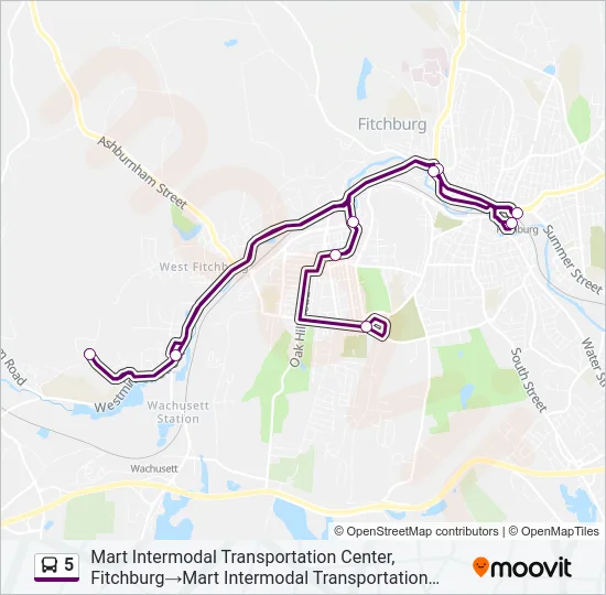 5 Bus Line Map