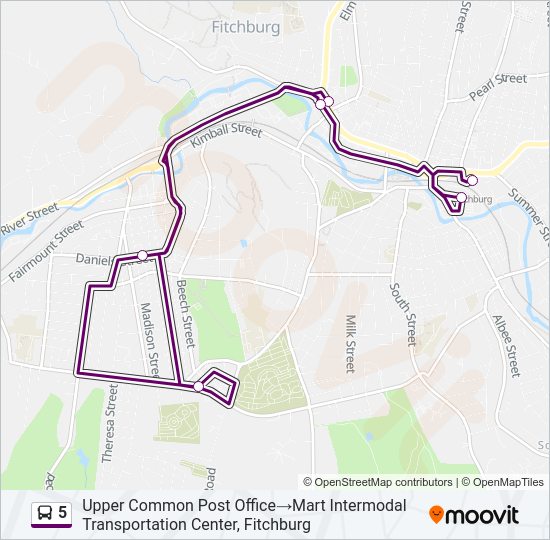 5 bus Line Map