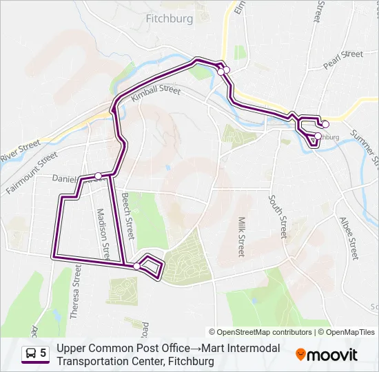 5 Bus Line Map