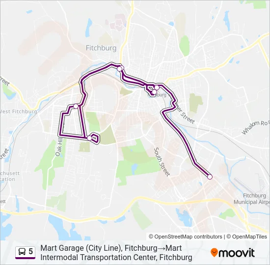 5 Bus Line Map