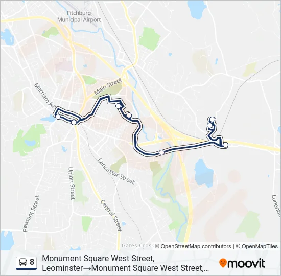 8 Bus Line Map