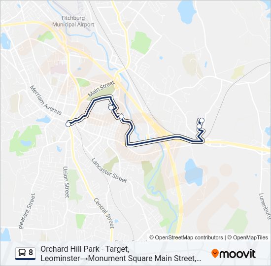 8 Bus Line Map