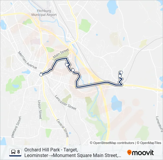 8 Bus Line Map