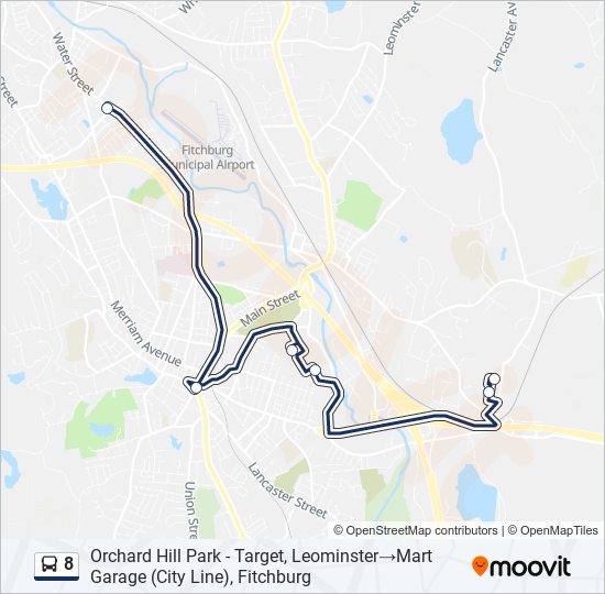 8 bus Line Map