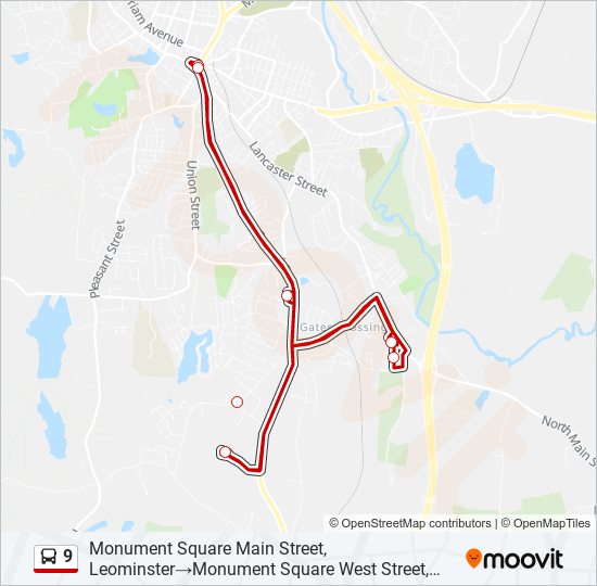 9 bus Line Map