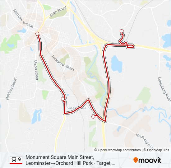 9 Bus Line Map