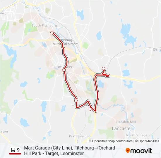 9 Bus Line Map