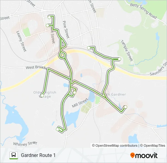 GARDNER ROUTE 1 Bus Line Map