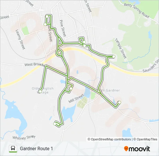 GARDNER ROUTE 1 Bus Line Map