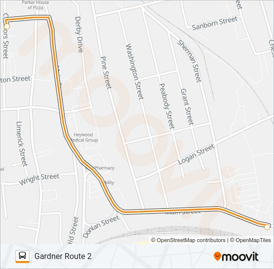 GARDNER ROUTE 2 Bus Line Map