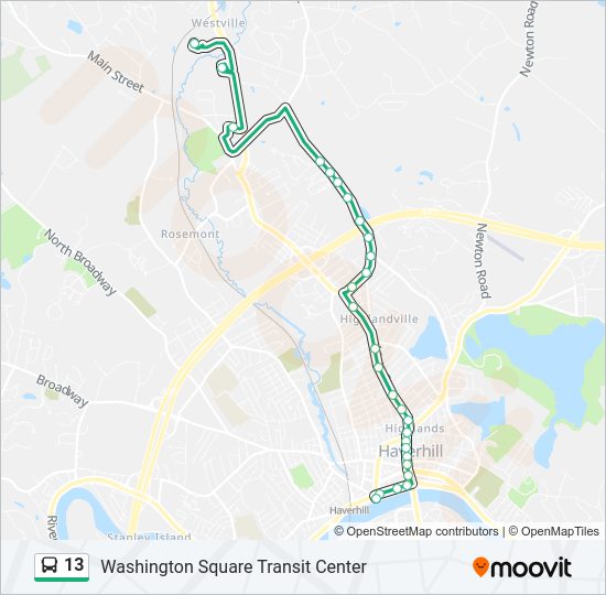 13 Bus Line Map