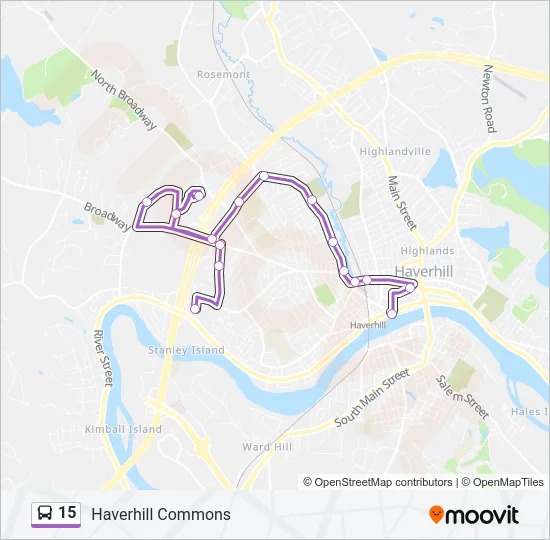15 Bus Line Map