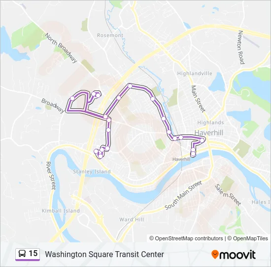 15 Bus Line Map