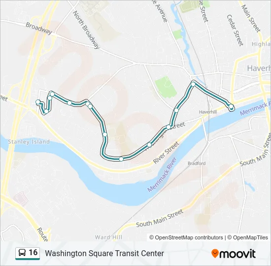 16 Bus Line Map