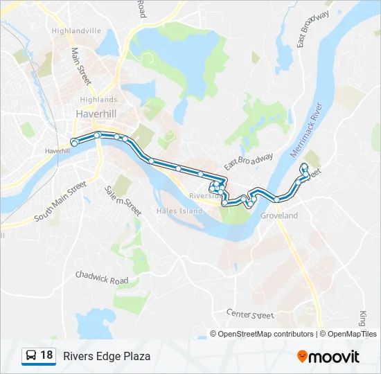 18 Bus Line Map
