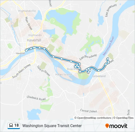 18 Bus Line Map