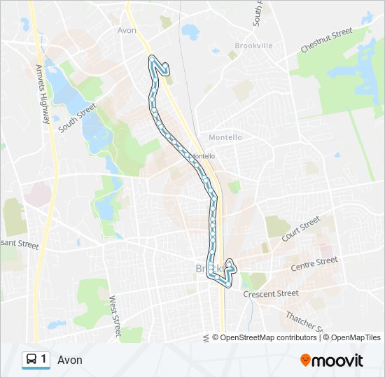 1 Bus Line Map