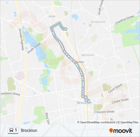 1 Bus Line Map