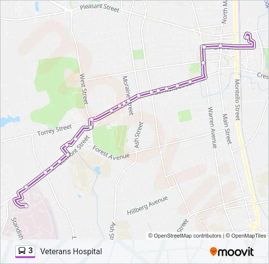 3 Bus Line Map