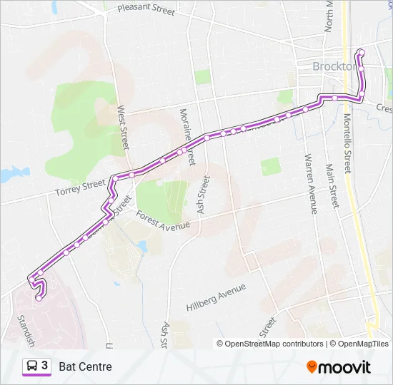 3 Bus Line Map