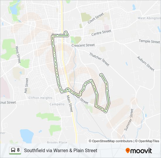 8 Bus Line Map