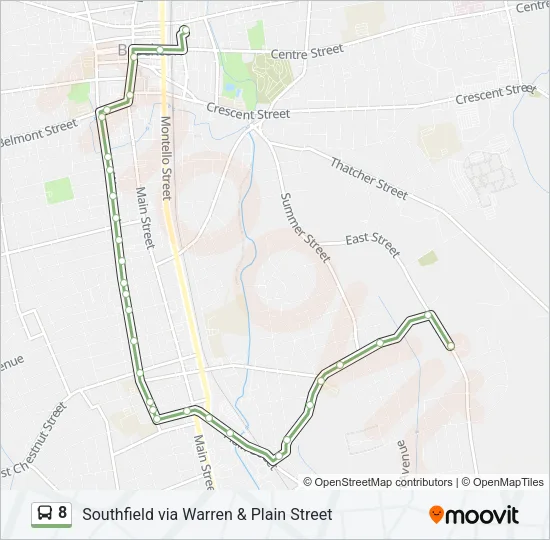 8 Bus Line Map