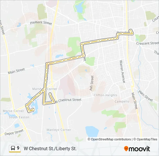 9 Bus Line Map