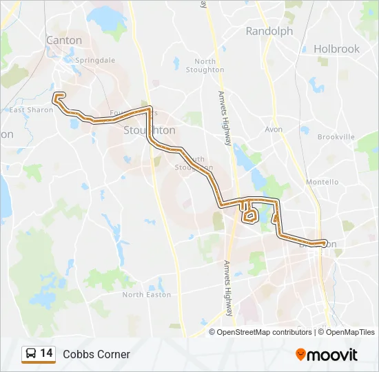 14 Bus Line Map