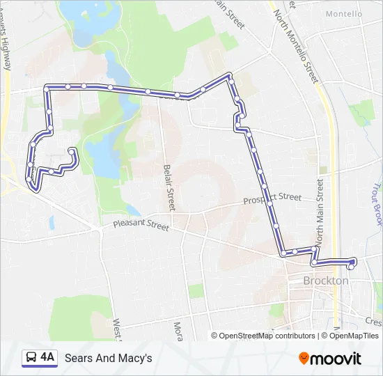 4A Bus Line Map
