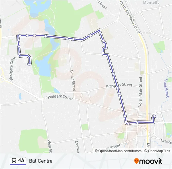 4A Bus Line Map