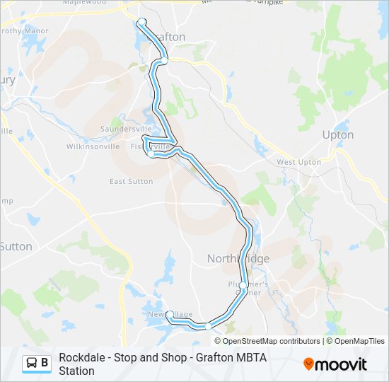 B Bus Line Map