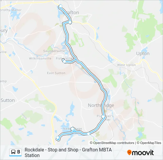 B Bus Line Map